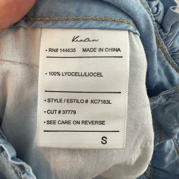 Kancan Light Blue Paperbag High Rise Shorts Size S - Picture 7 of 8